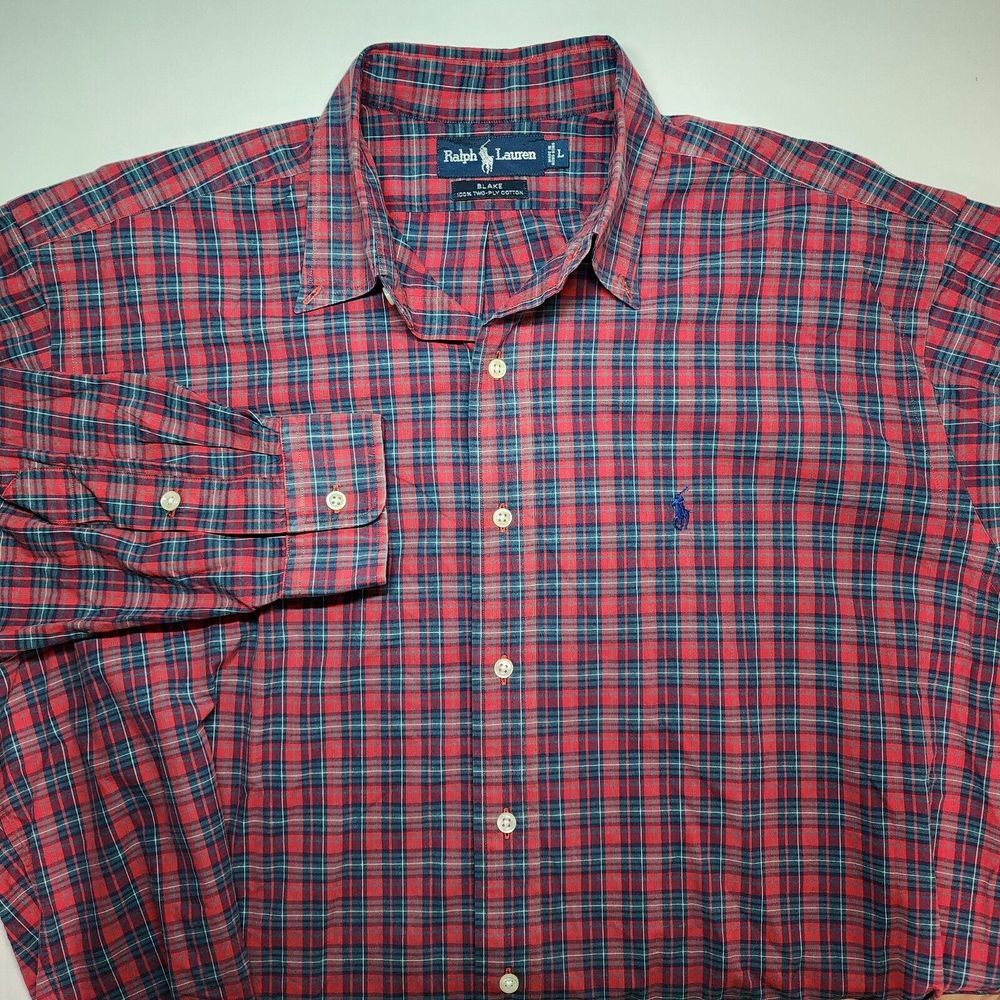 RALPH‎ LAUREN BLAKE SIZE L LONG SLEEVE BUTTON DOWN